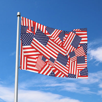 Independence Day USA Flag Pattern Print Polyester Flag