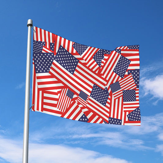 Independence Day USA Flag Pattern Print Polyester Flag