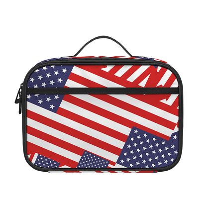 Independence Day USA Flag Pattern Print Portable Lunch Bag