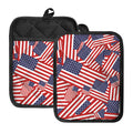 Independence Day USA Flag Pattern Print Pot Holders With Pocket