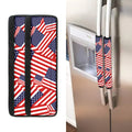 Independence Day USA Flag Pattern Print Refrigerator Handle Covers