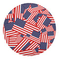 Independence Day USA Flag Pattern Print Round Blanket