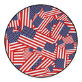 Independence Day USA Flag Pattern Print Round Floor Mat