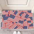 Independence Day USA Flag Pattern Print Rubber Doormat