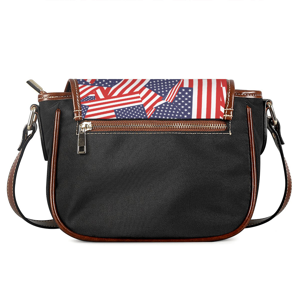 Independence Day USA Flag Pattern Print Saddle Bag