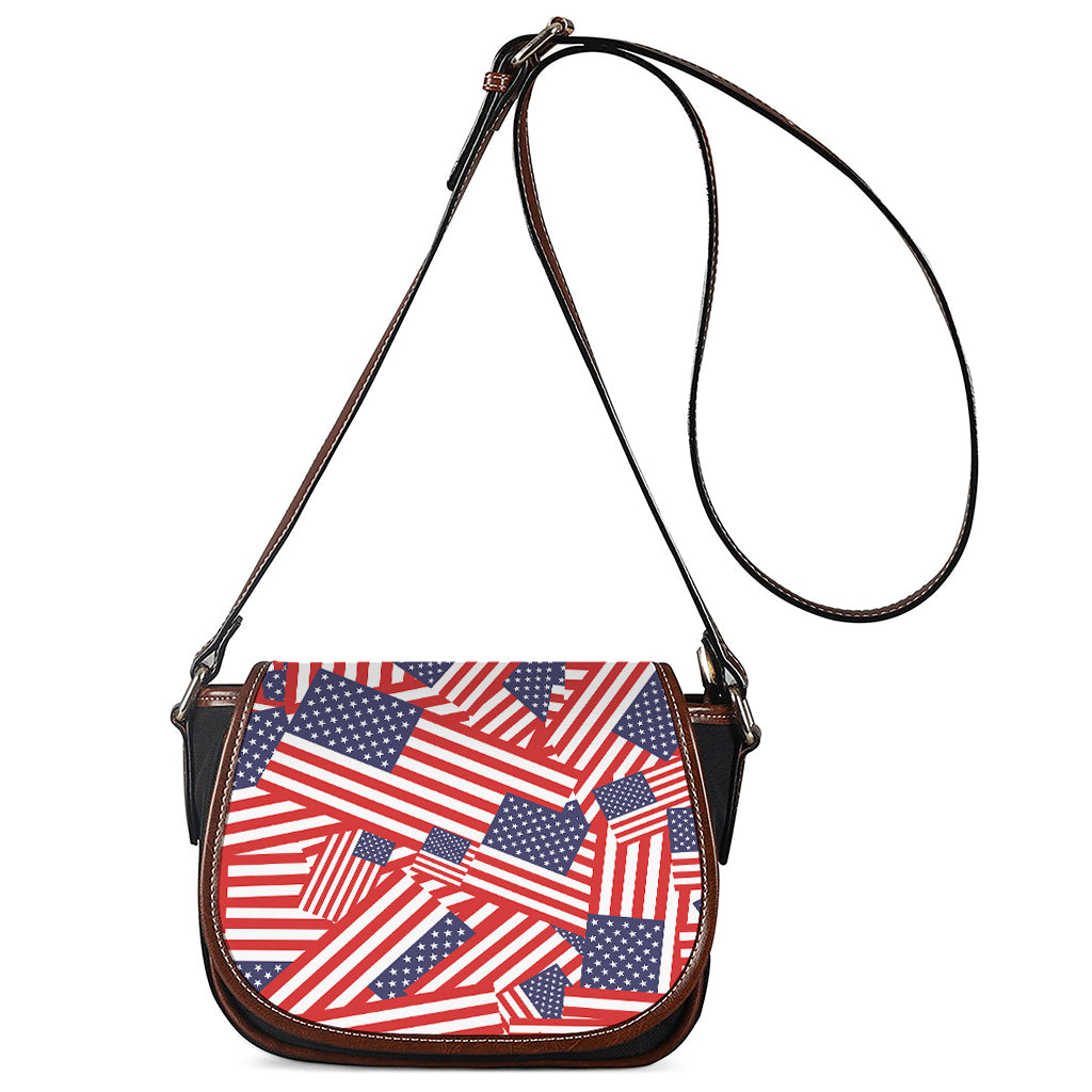 Independence Day USA Flag Pattern Print Saddle Bag