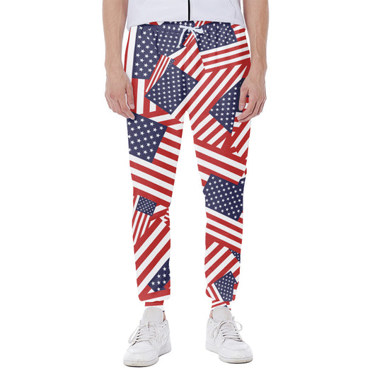 Independence Day USA Flag Pattern Print Scuba Joggers