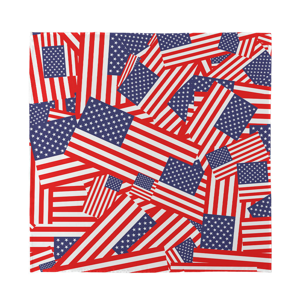 Independence Day USA Flag Pattern Print Silk Bandana