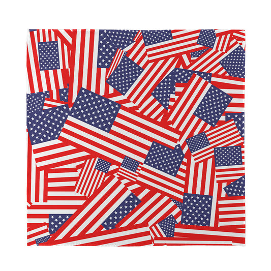 Independence Day USA Flag Pattern Print Silk Bandana