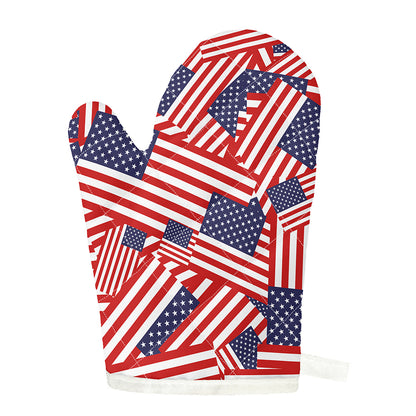 Independence Day USA Flag Pattern Print Single Oven Mitt