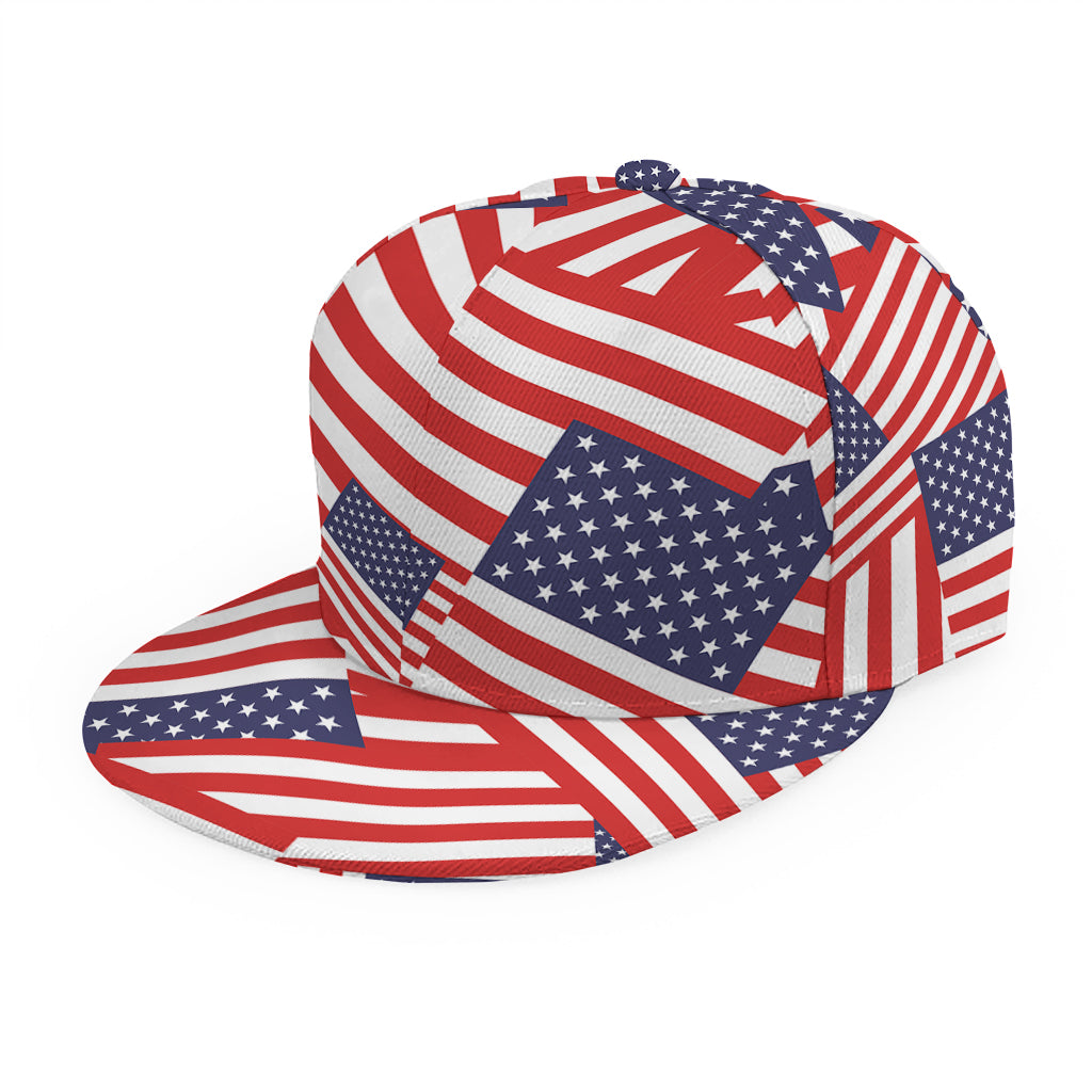 Independence Day USA Flag Pattern Print Snapback Cap