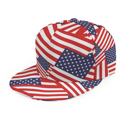 Independence Day USA Flag Pattern Print Snapback Cap