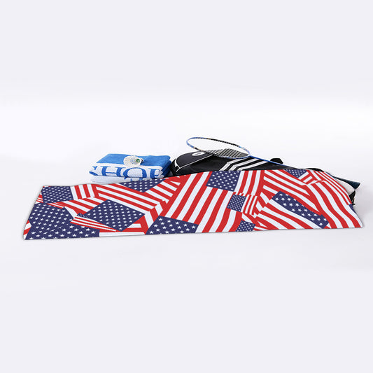 Independence Day USA Flag Pattern Print Sports Towel