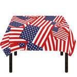 Independence Day USA Flag Pattern Print Tablecloth