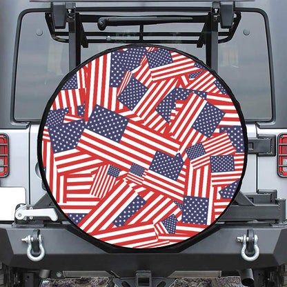 Independence Day USA Flag Pattern Print Tire Cover