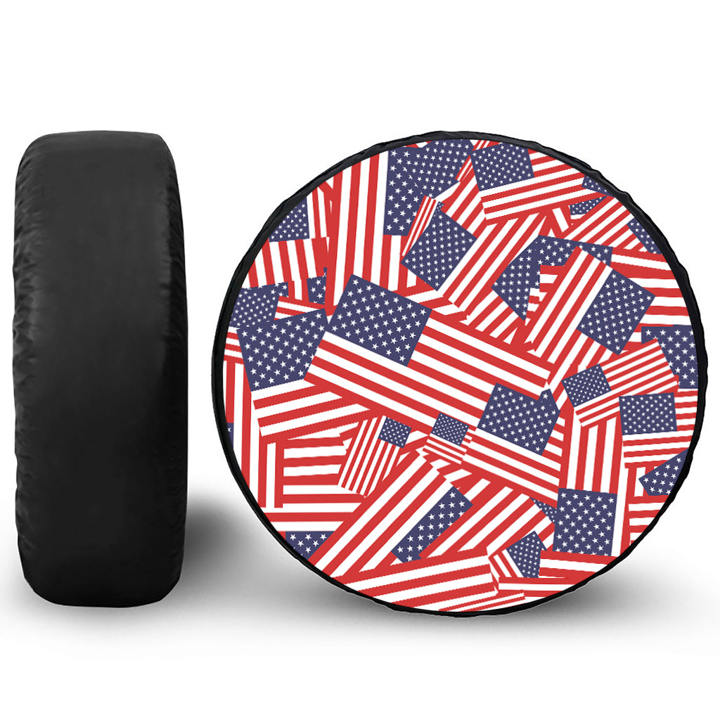 Independence Day USA Flag Pattern Print Tire Cover