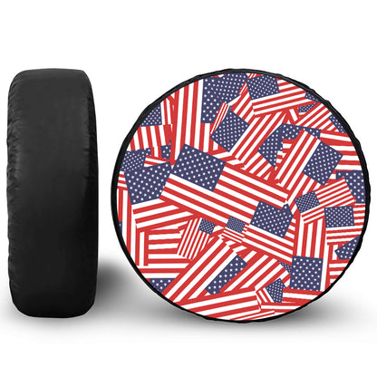 Independence Day USA Flag Pattern Print Tire Cover