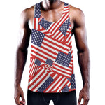 Independence Day USA Flag Pattern Print Training Tank Top