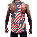 Independence Day USA Flag Pattern Print Training Tank Top