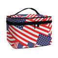 Independence Day USA Flag Pattern Print Travel Makeup Bag