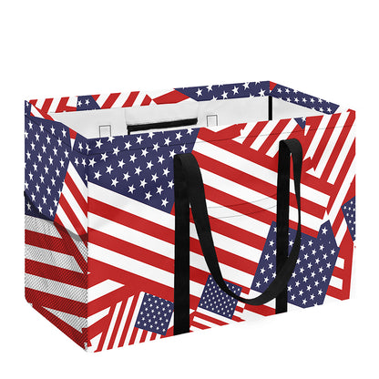 Independence Day USA Flag Pattern Print Utility Tote Bag