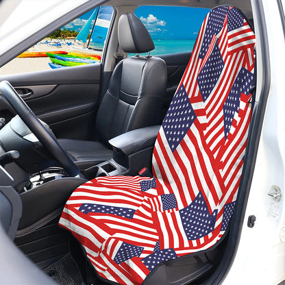 Independence Day USA Flag Pattern Print Waterproof Car Seat Cover
