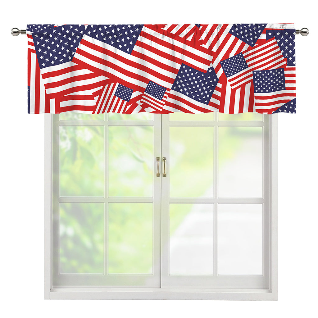 Independence Day USA Flag Pattern Print Window Valance