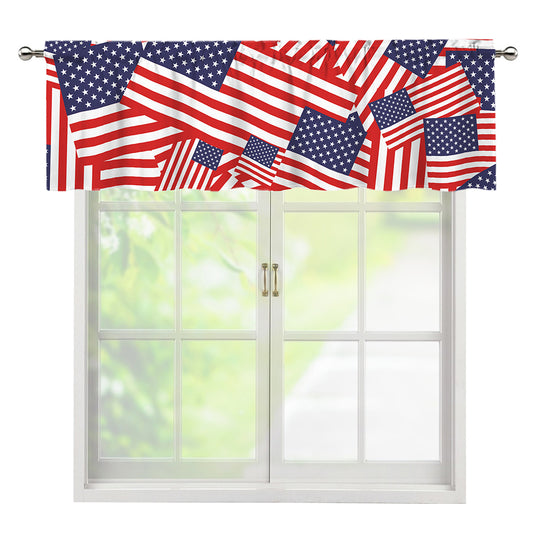 Independence Day USA Flag Pattern Print Window Valance