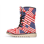 Independence Day USA Flag Pattern Print Winter Boots