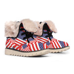 Independence Day USA Flag Pattern Print Winter Boots