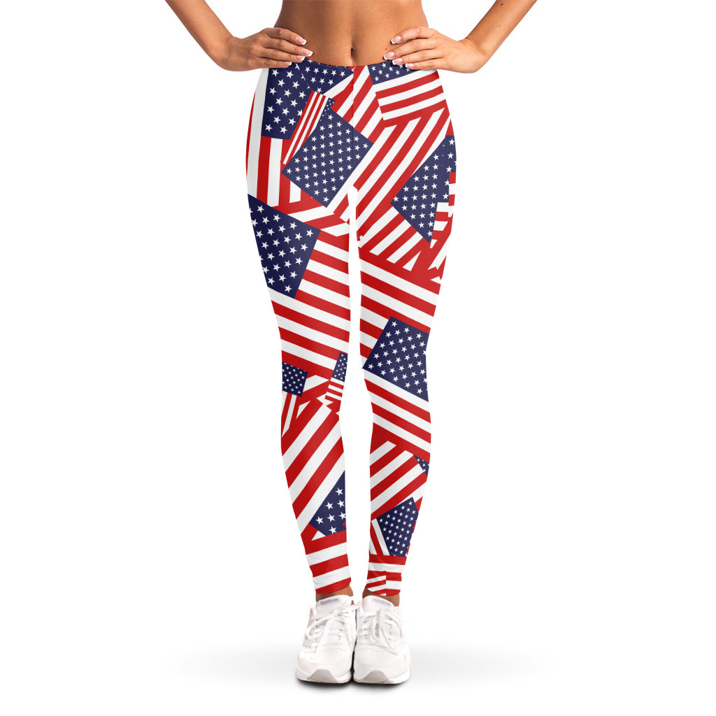 Independence Day USA Flag Pattern Print Women's Leggings