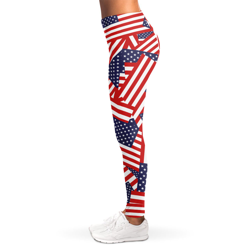 Independence Day USA Flag Pattern Print Women's Leggings