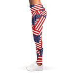 Independence Day USA Flag Pattern Print Women's Leggings