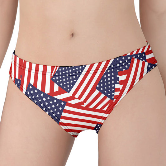 Independence Day USA Flag Pattern Print Women's Panties
