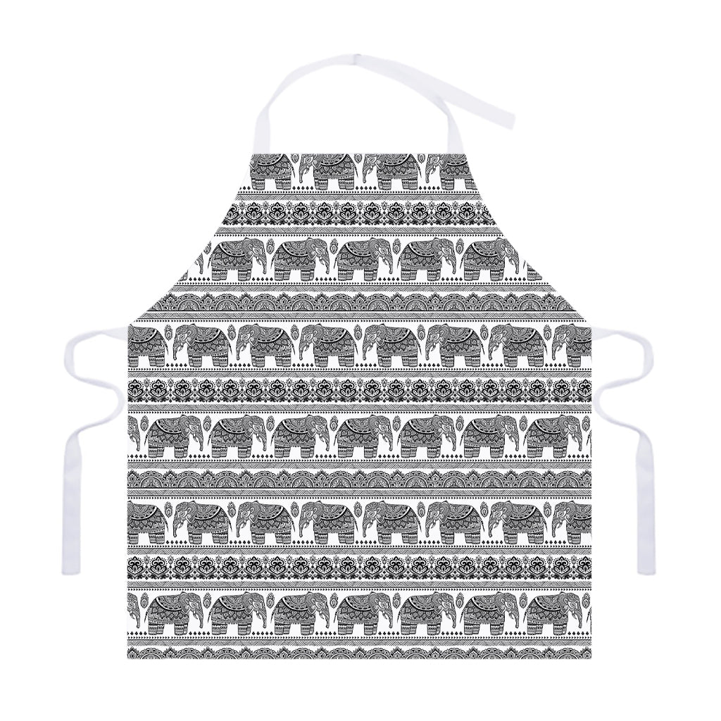 Indian Bohemian Elephant Pattern Print Adjustable Apron