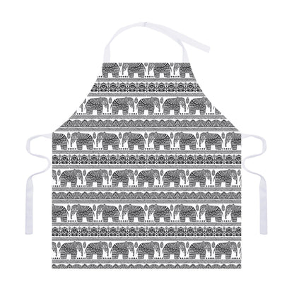Indian Bohemian Elephant Pattern Print Adjustable Apron