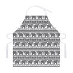 Indian Bohemian Elephant Pattern Print Adjustable Apron