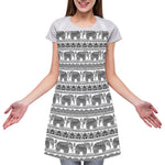 Indian Bohemian Elephant Pattern Print Adjustable Apron