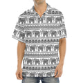 Indian Bohemian Elephant Pattern Print Aloha Shirt