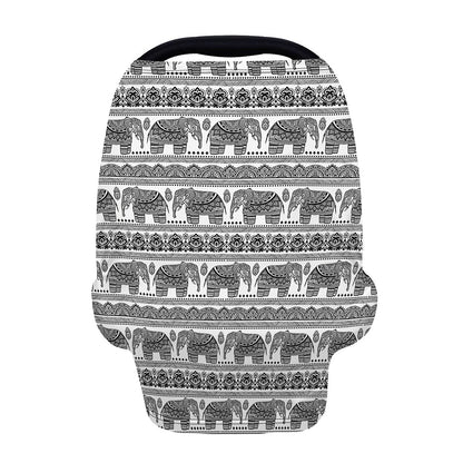 Indian Bohemian Elephant Pattern Print Baby Seat Cover