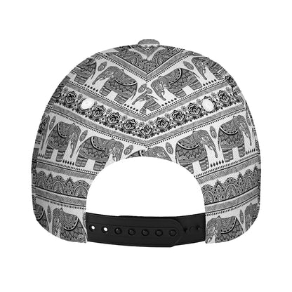Indian Bohemian Elephant Pattern Print Baseball Cap