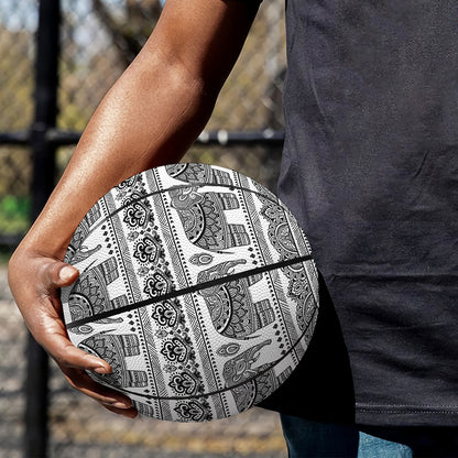Indian Bohemian Elephant Pattern Print Basketball
