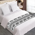 Indian Bohemian Elephant Pattern Print Bed Runner