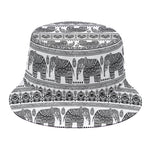 Indian Bohemian Elephant Pattern Print Bucket Hat