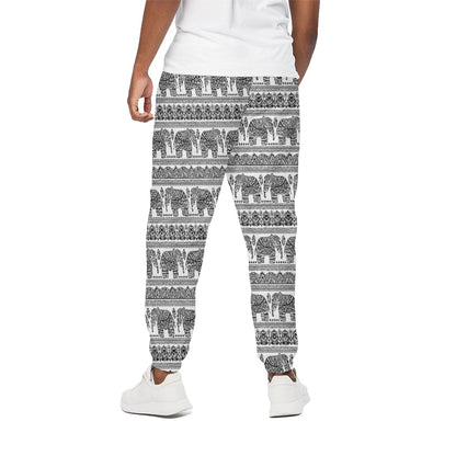Indian Bohemian Elephant Pattern Print Cotton Pants