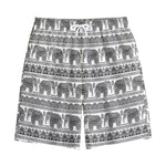 Indian Bohemian Elephant Pattern Print Cotton Shorts