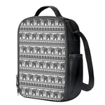 Indian Bohemian Elephant Pattern Print Crossbody Lunch Bag