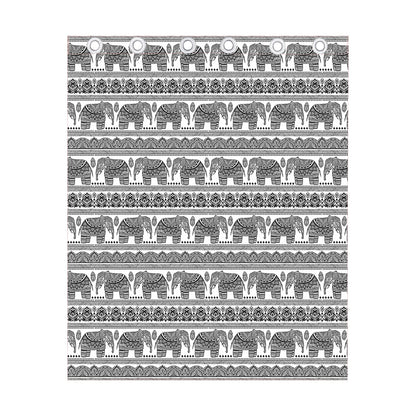 Indian Bohemian Elephant Pattern Print Curtain