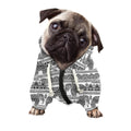 Indian Bohemian Elephant Pattern Print Dog Zip Up Hoodie