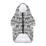 Indian Bohemian Elephant Pattern Print Dog Zip Up Hoodie
